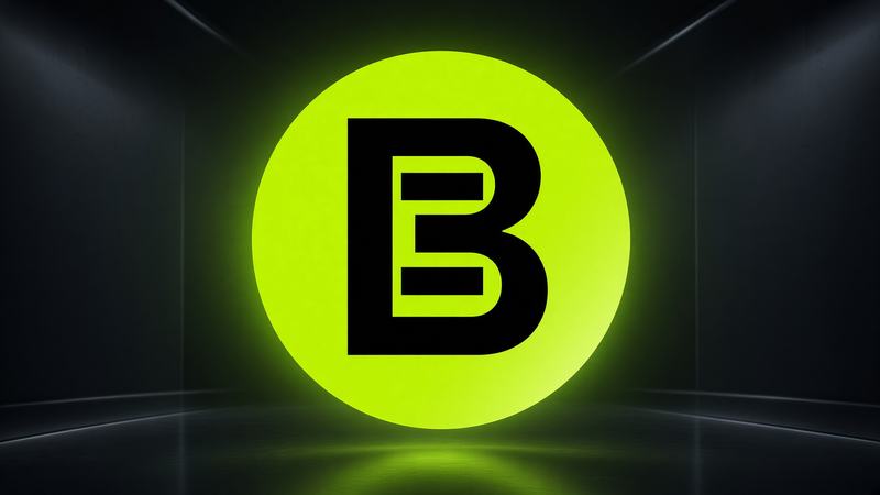 Logo BitMine, B noir sur disque vert, centré.