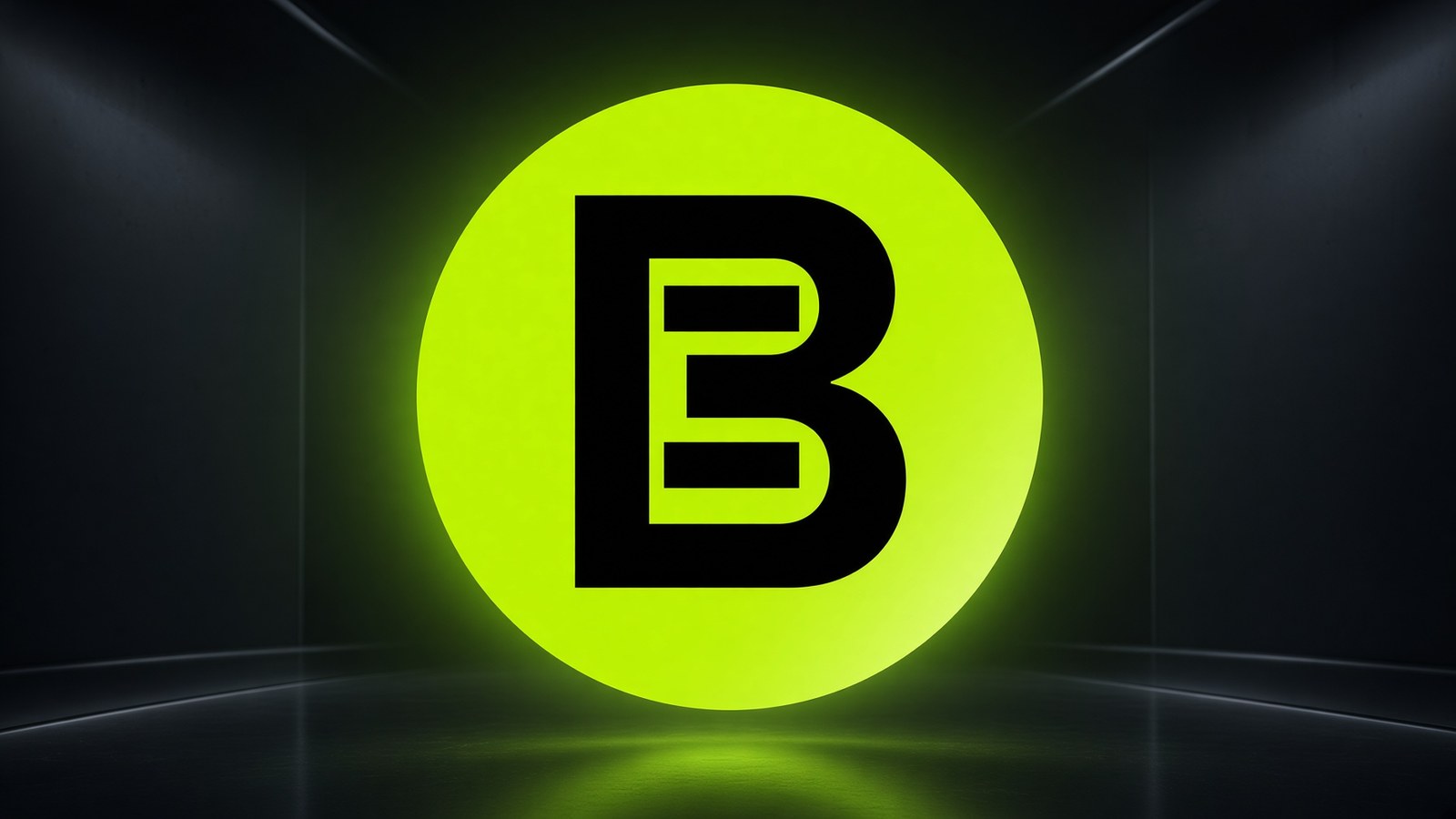 Logo BitMine, B noir sur disque vert, centré.