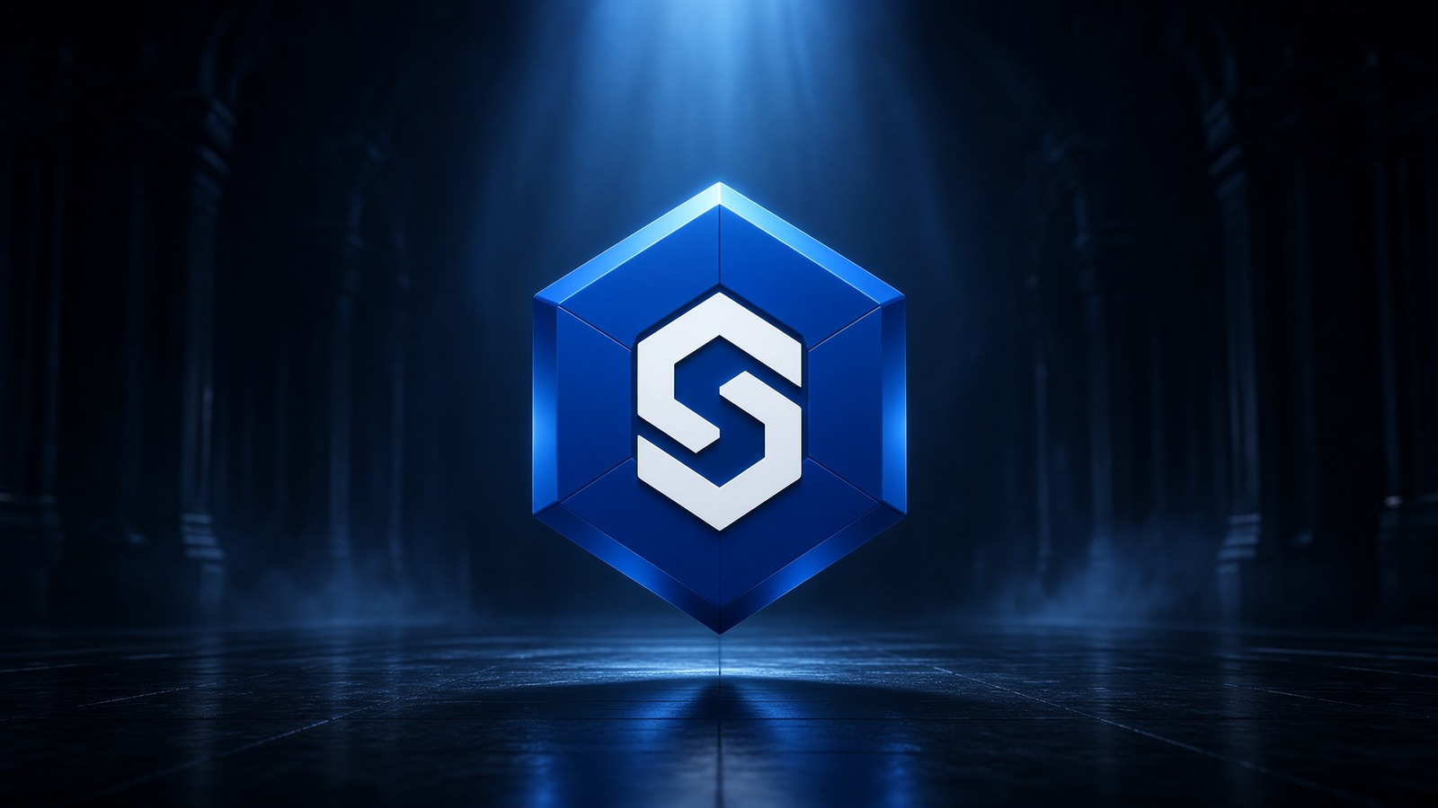 Logo Chainlink bleu, centré.