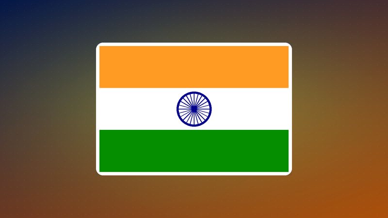 Drapeau de l’Inde, centré, mention SEBI Demat 2.0.