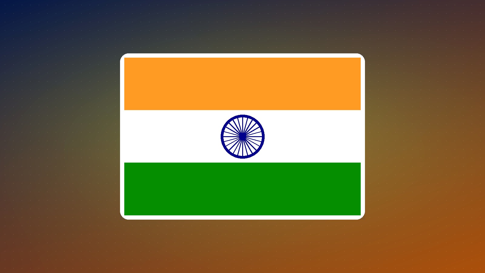 Drapeau de l’Inde, centré, mention SEBI Demat 2.0.