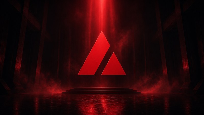 Logo Avalanche rouge, centré.