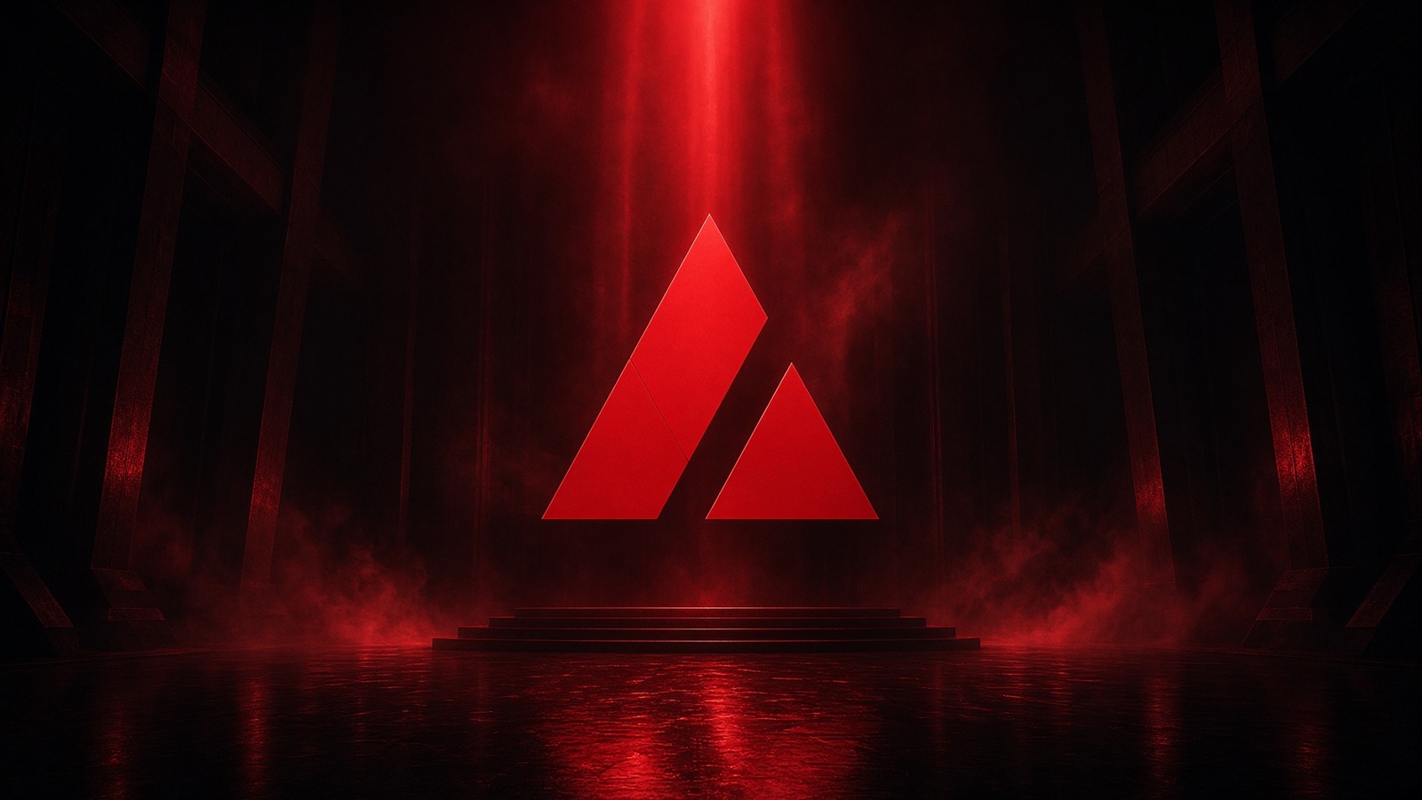 Logo Avalanche rouge, centré.