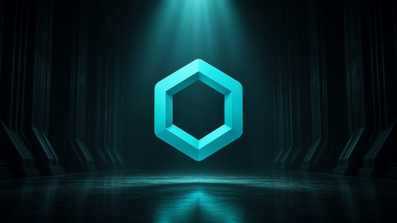 Logo Liquid Network turquoise, centré.