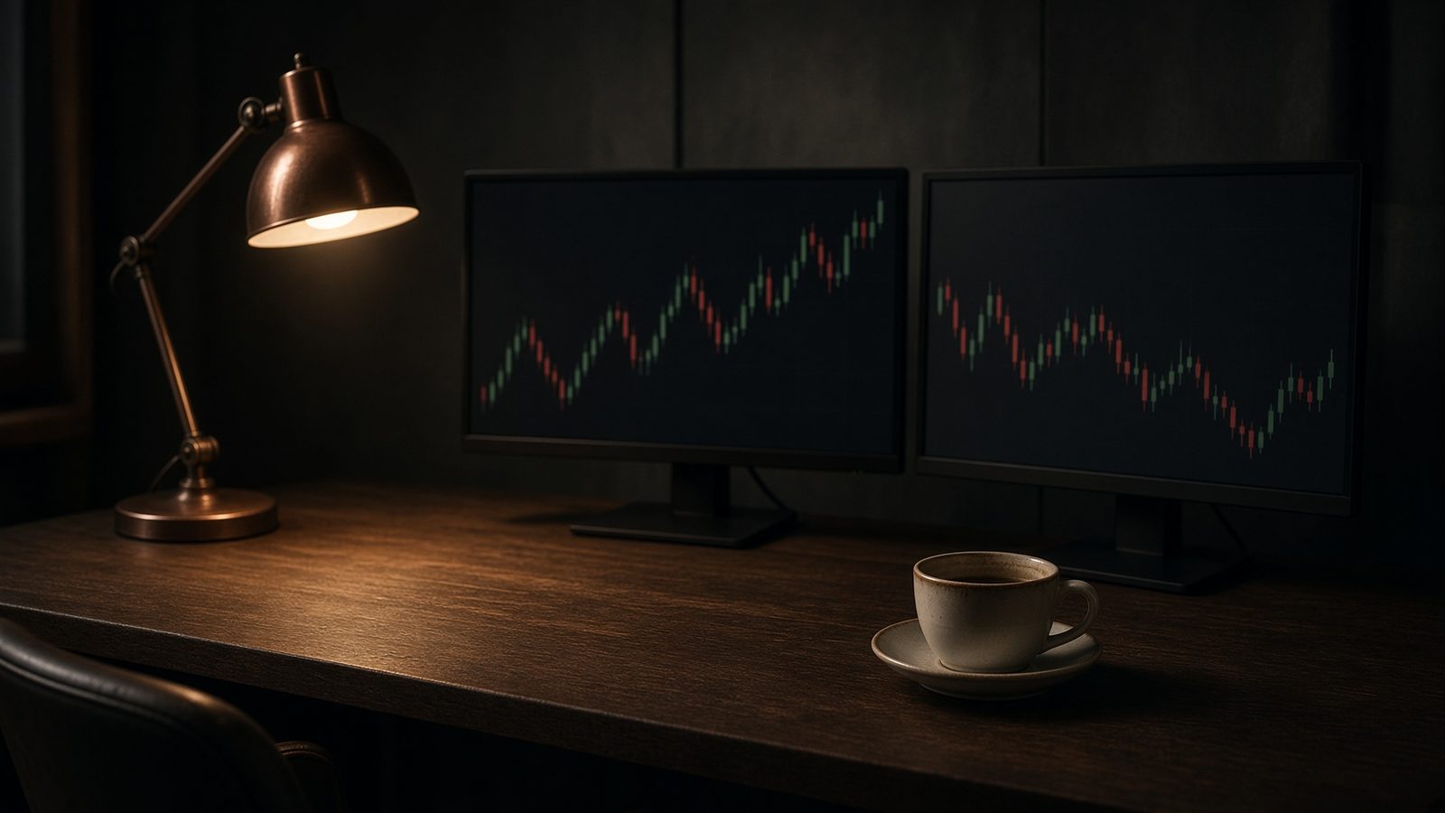 Illustration éditoriale Blockchain Addict, lumière crème et cuivre, sans logo de marque.