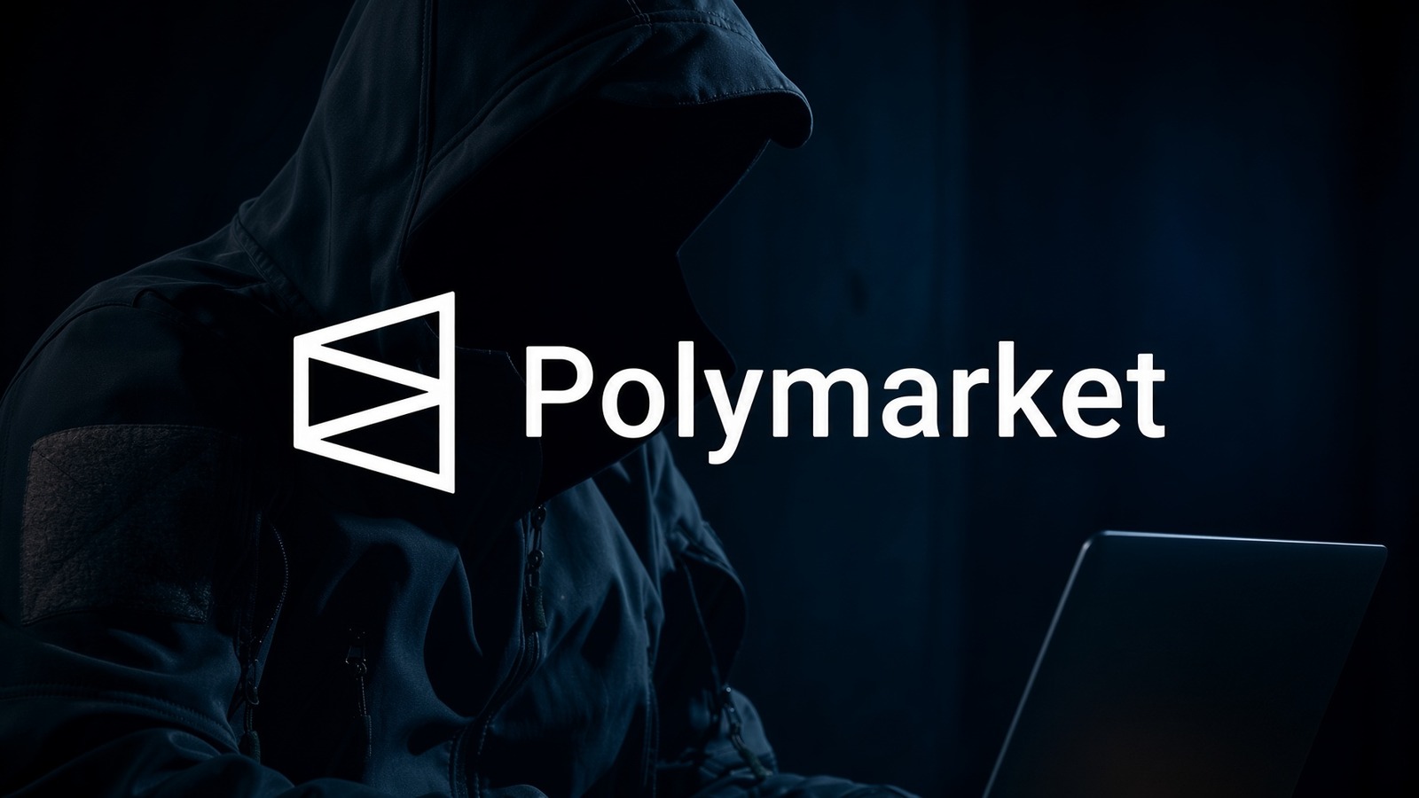 Logo officiel Polymarket, silhouette à capuche.