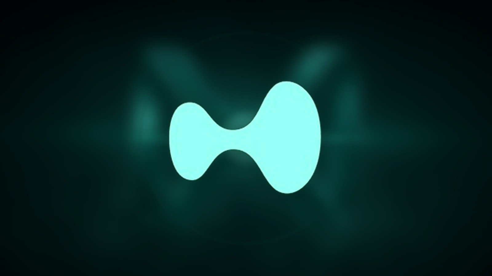 Logo Hyperliquid vert, centré, lumière de cinéma.