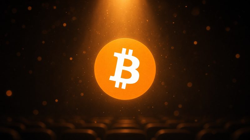 Orange Bitcoin B, centered.