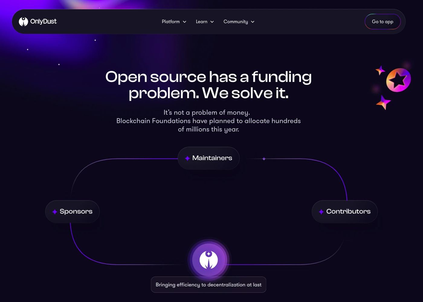 OnlyDust - homepage - blockchainaddict.fr