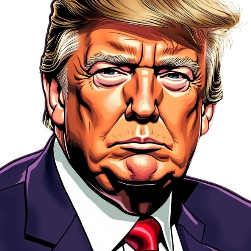 Trump - image de profil - dessin - blockchainaddict