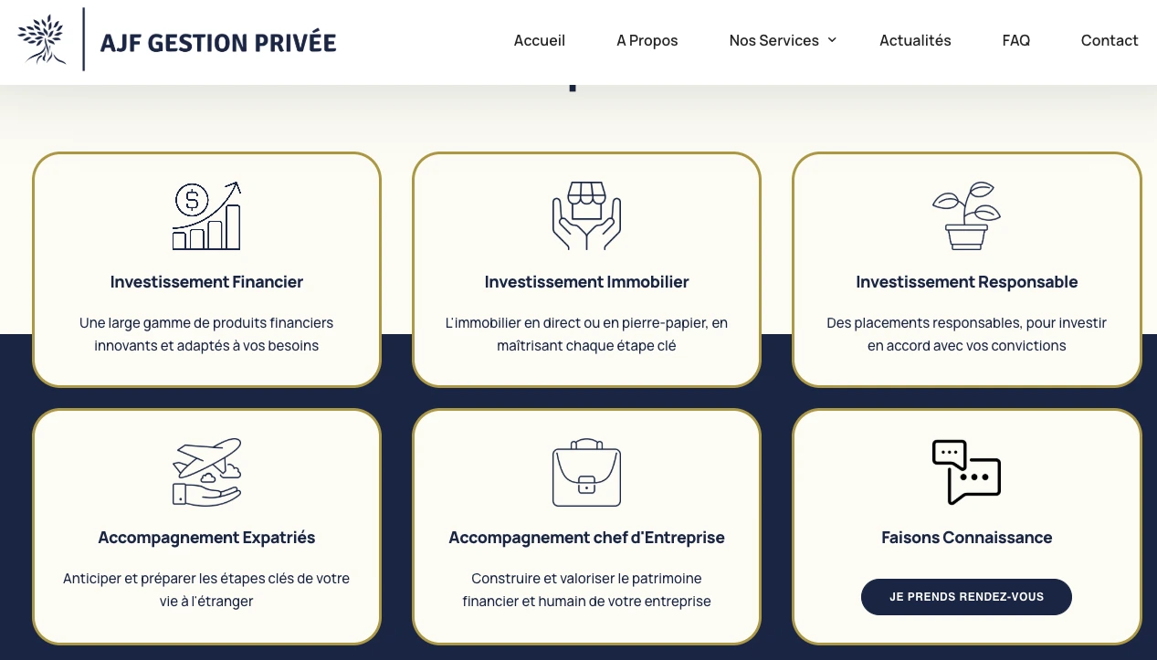 AJF Gestion - homepage - blockchain Addict