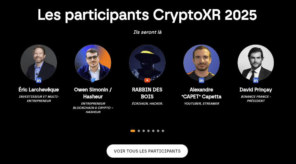 CryptoXR - intervenants
