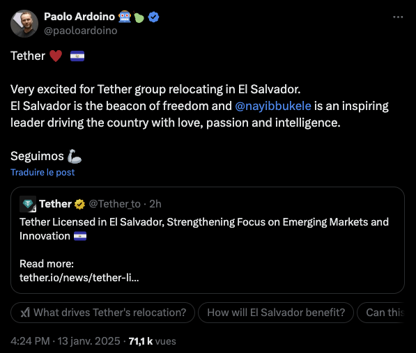 CEO Tether